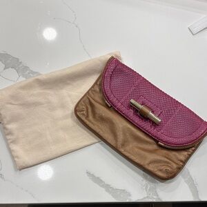 Jimmy Choo Python Trimmed Jasmine Clutch